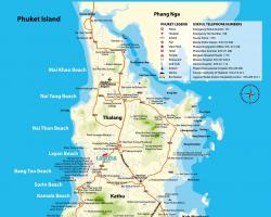 Карта Пхукета — интерактивная и печатная версии Пхукет расположение на карте
